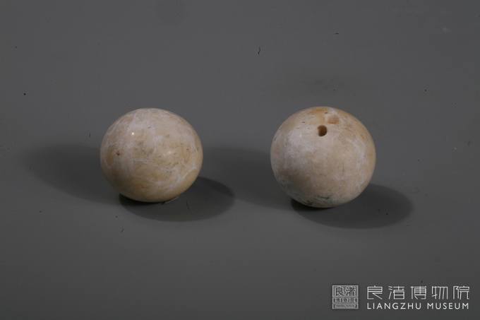 Spherical Jade Bead with Tunnel Hole